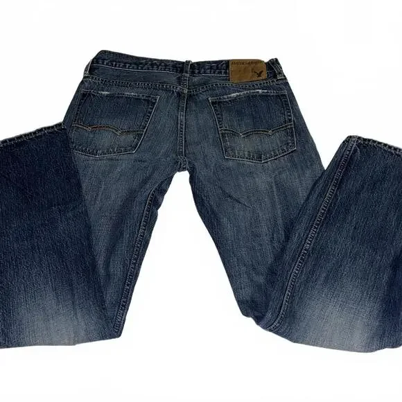 American Eagle Classic Men’s W31 x L32 Straight Blue Denim Jeans Jean Pants - Picture 5 of 8